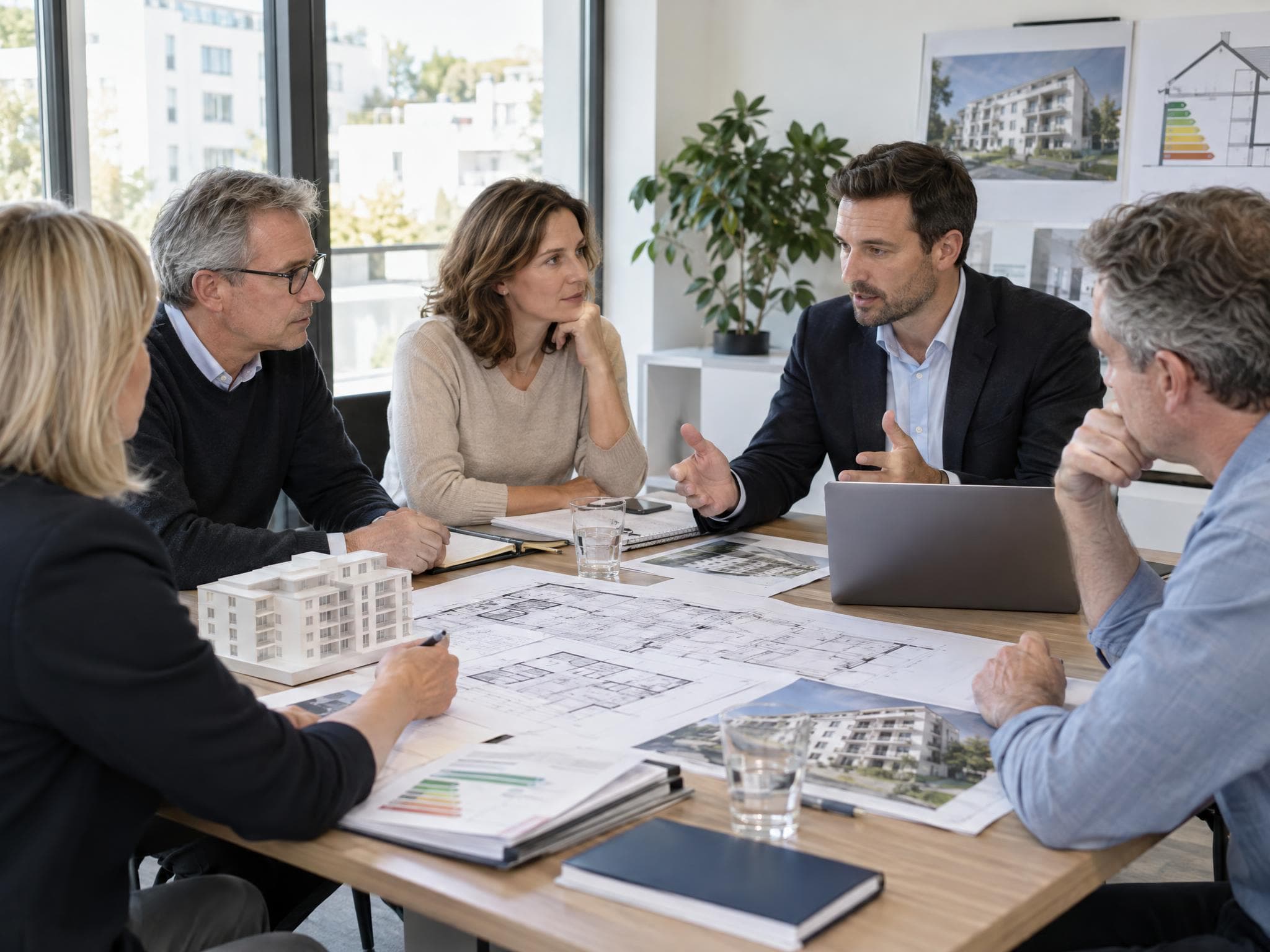 Beratung einer Wohnungseigentümergemeinschaft zu Sanierung und Förderung
